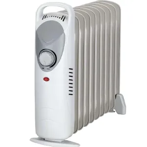 Öljytäytteinen lämmitin 9-ripa matala 1000 W