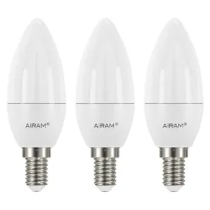 Airam LED kynttilälamppu E14 4,9 W 3000 K 470 lm 3 kpl