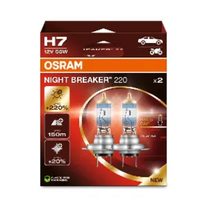 Osram Night Breaker 220 H7 polttimopari +220 % 12 V 55 W
