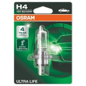 Osram UltraLife H4-polttimo 12V 60/55W (2 kpl yhteishinta) -33% (Kanta-asiakas)