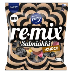 Remix Salmiakki +choco karkkipussi 300 g