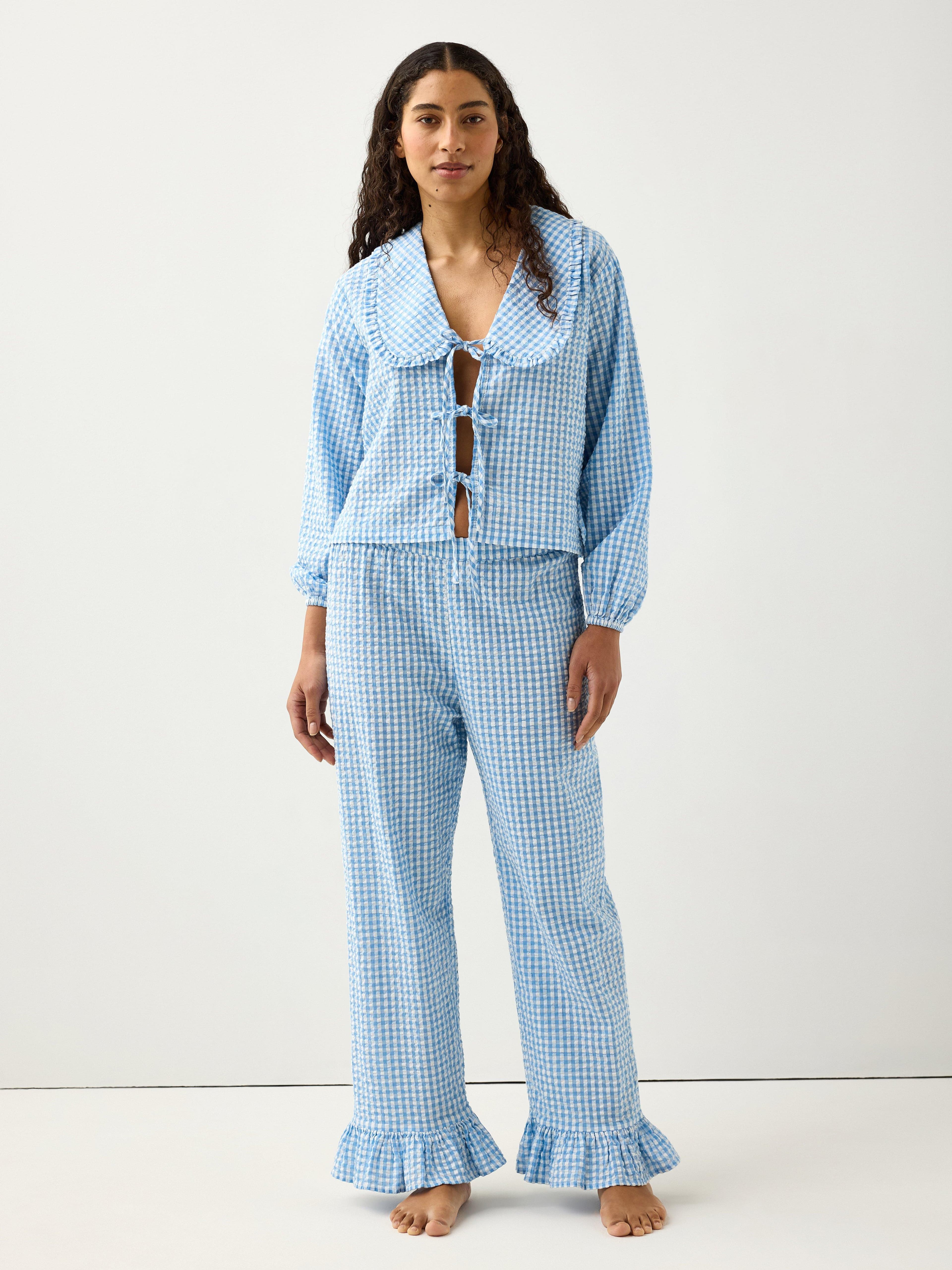 Pyjamahousut, puuvillakreppiä