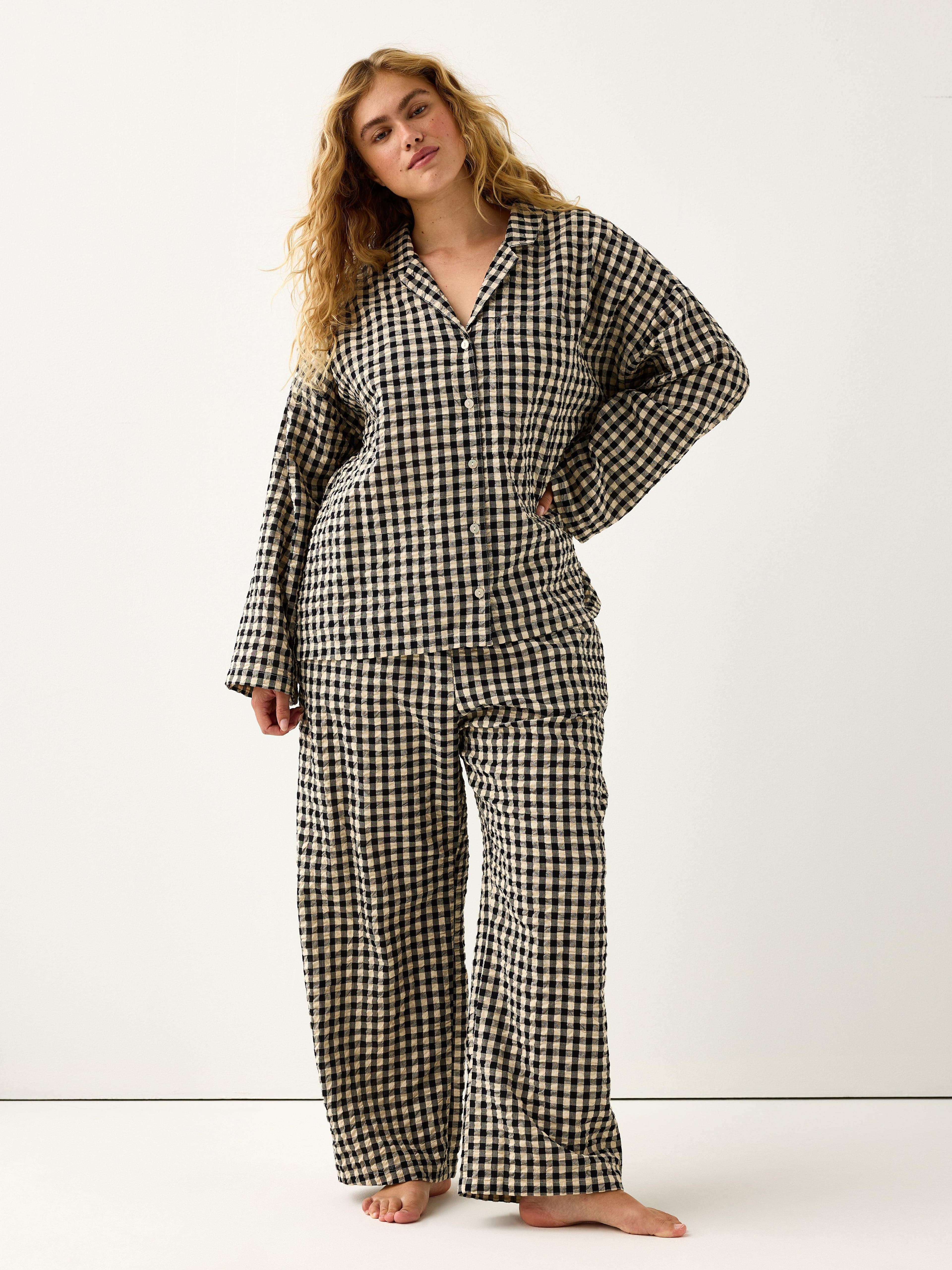 Pyjamahousut, puuvillakreppiä -70%