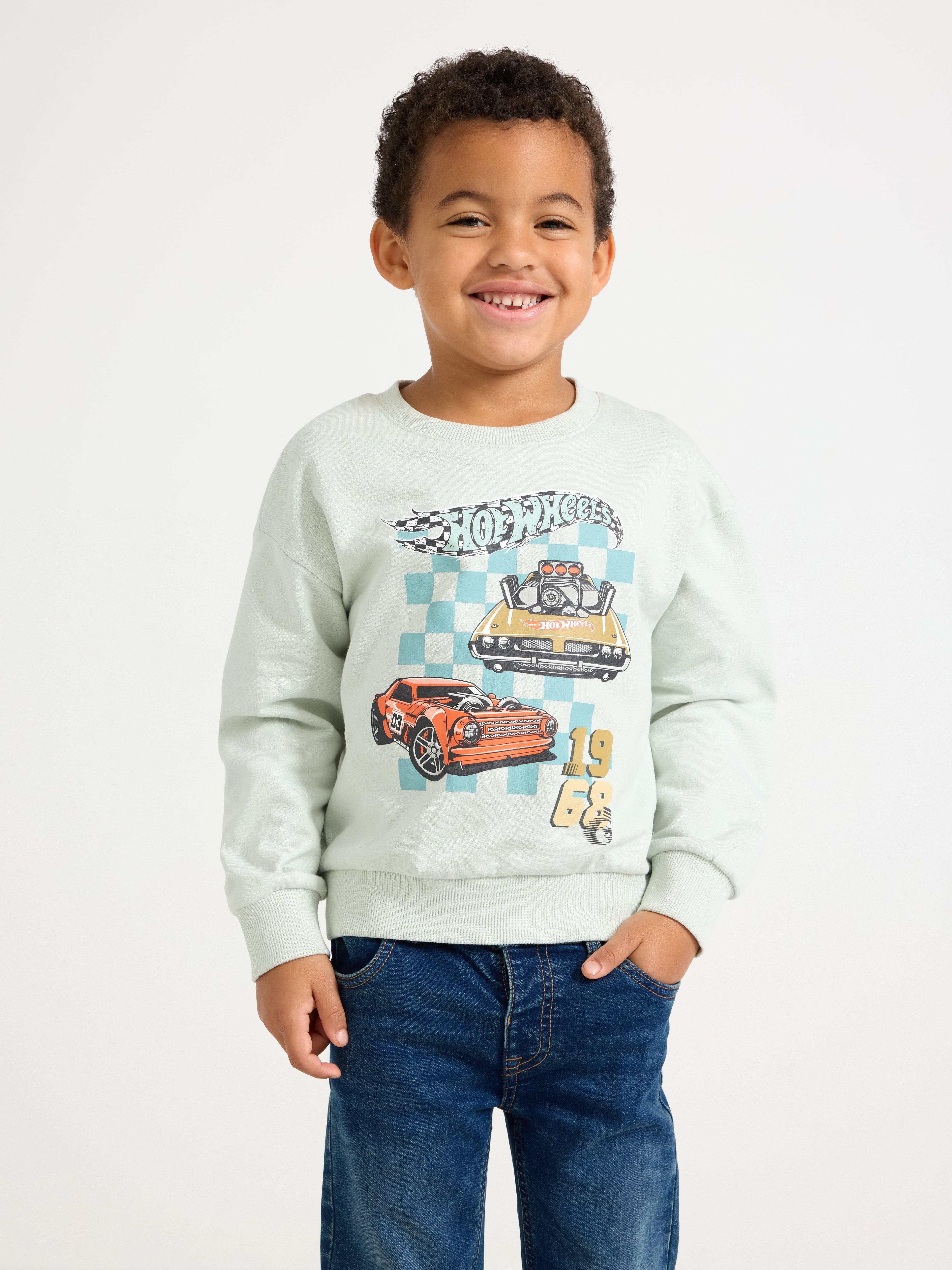 Hot Wheels  collegepaita jossa harjattu sisäpinta -70%