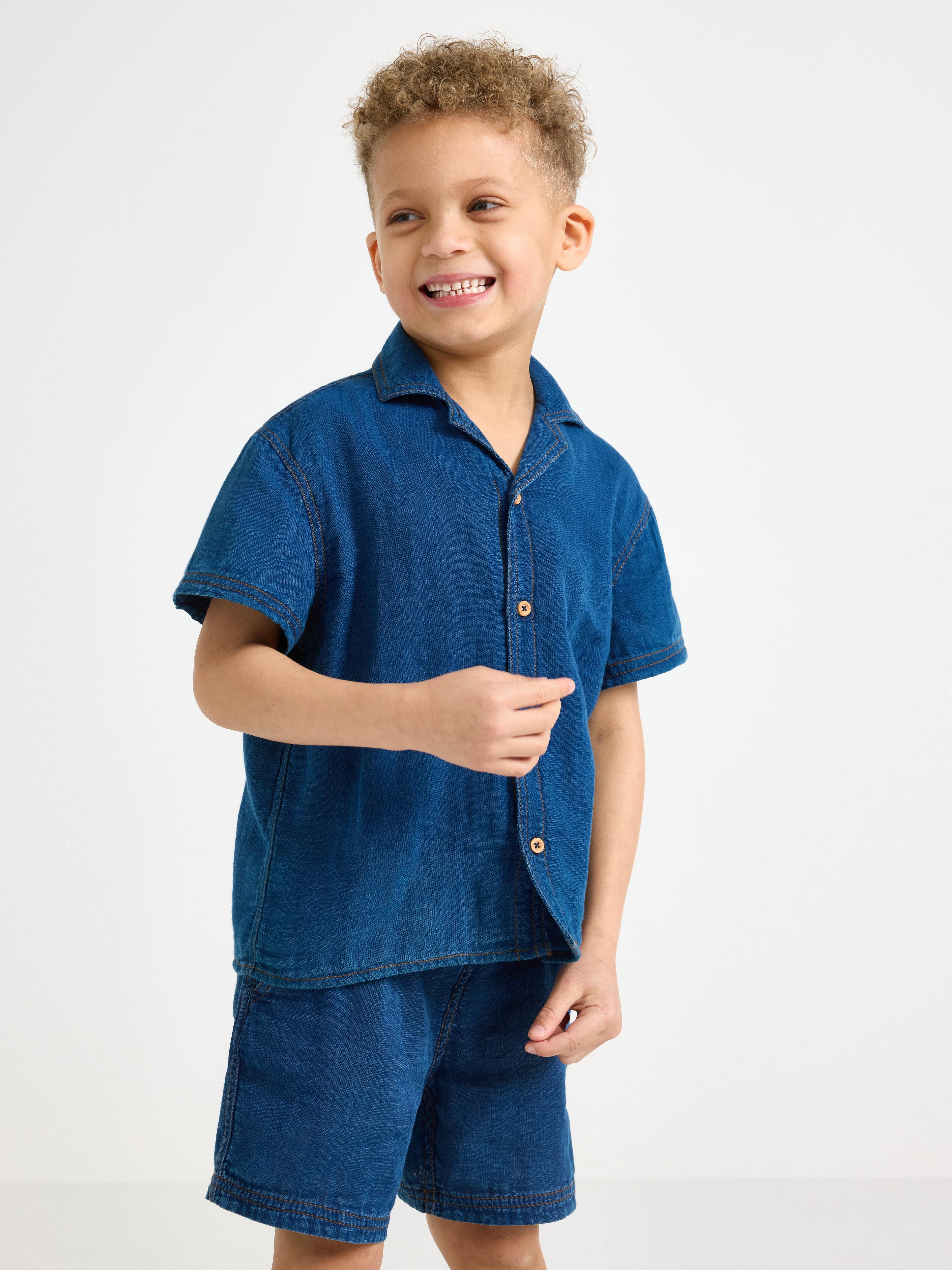Lyhythihainen paita jossa denim-tyyli -50%