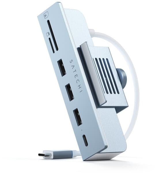 Satechi USB-C Clamp Hub for 24" iMac -adapteri, Sininen -63%
