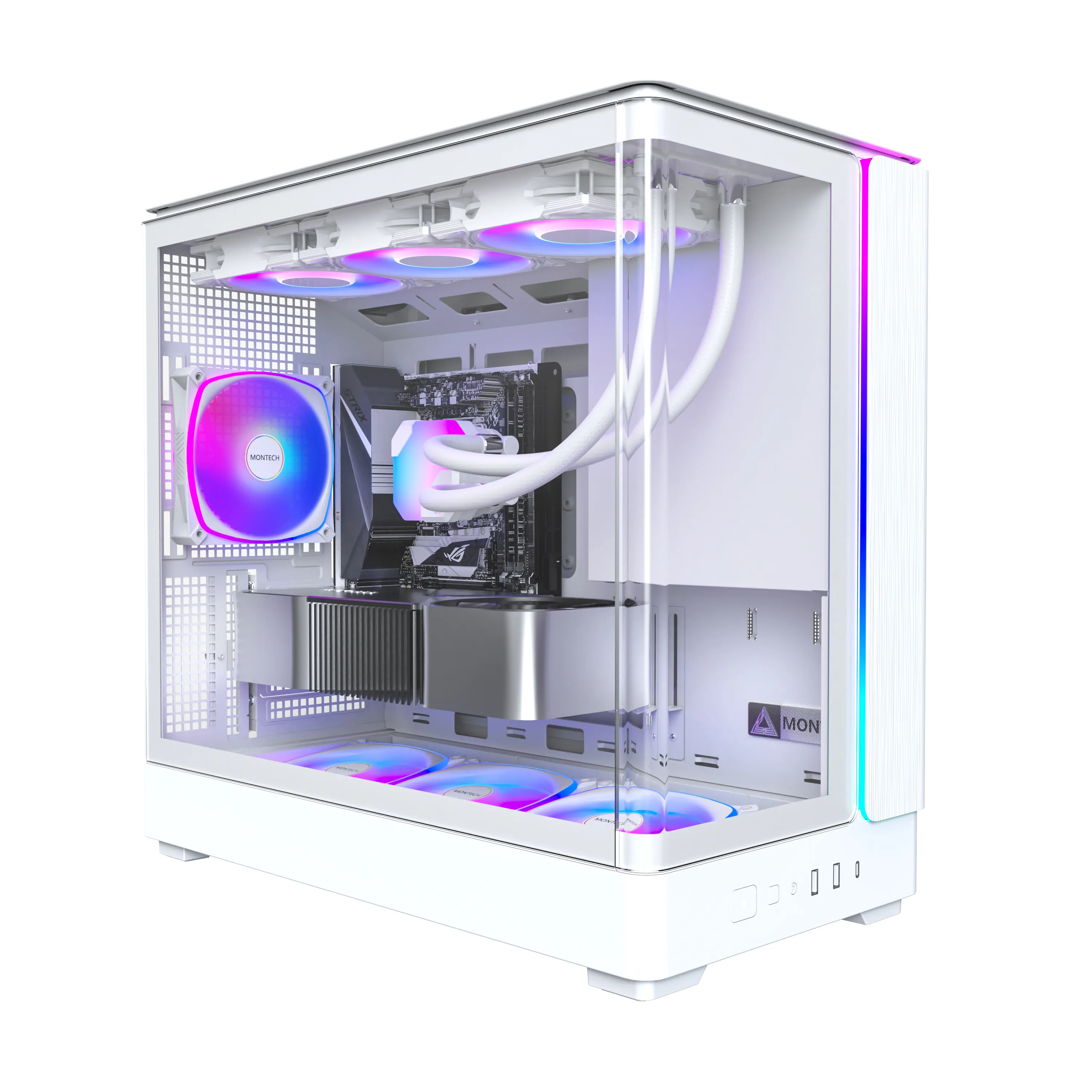 MONTECH KING 15 PRO -micro-ATX-kotelo ikkunalla, valkoinen