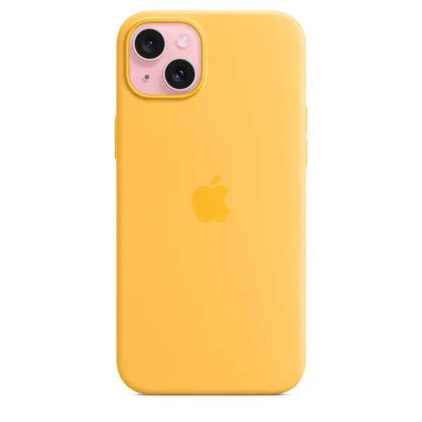 Apple iPhone 15 Plus, MagSafe -silikonikuori, Paisteenkeltainen -83%
