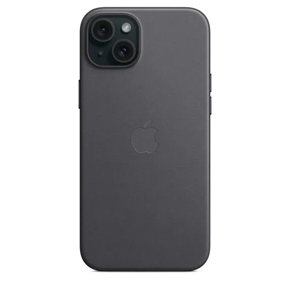 Apple iPhone 15 Plus, MagSafe -FineWoven-kuori, Musta -64%