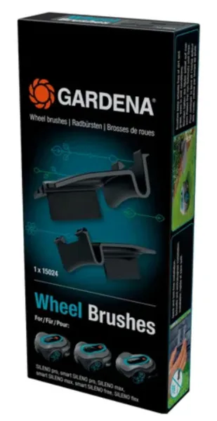 GARDENA 15024-20 -pyöräharjat SILENO pro / max / free -malleille, 2 kappaletta, Musta -48%