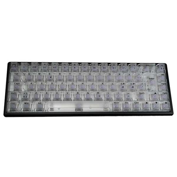 Arbiter Polar 65 HE -pelinäppäimistö, Fuji Dual-Rail Magnetic, phantom clear