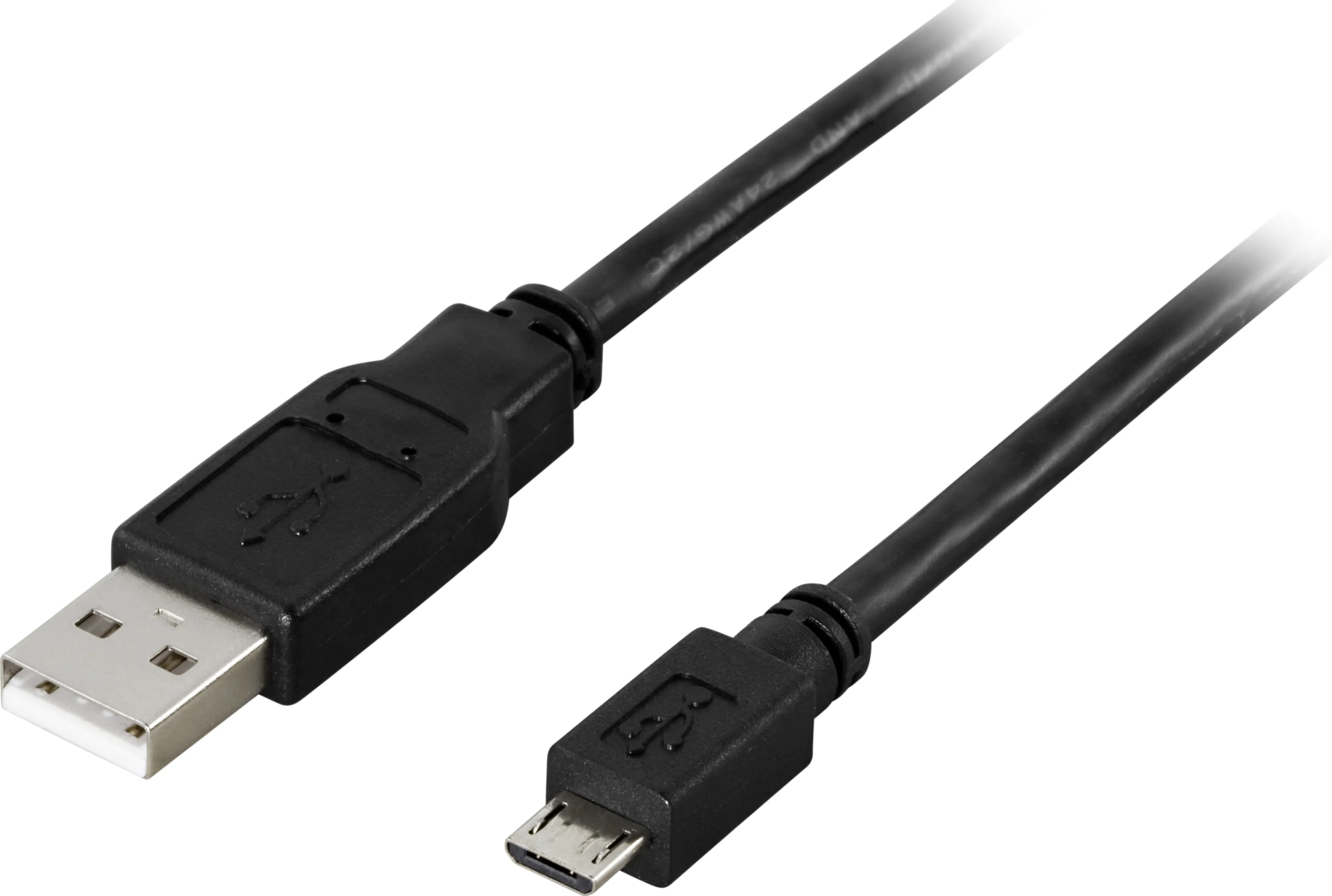 Deltaco USB-A – Micro USB -kaapeli, 1 m, musta -61%