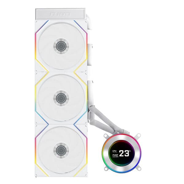Lian Li Hydroshift II LCD-C 360TL 360mm RGB -nestejäähdytin, valkoinen