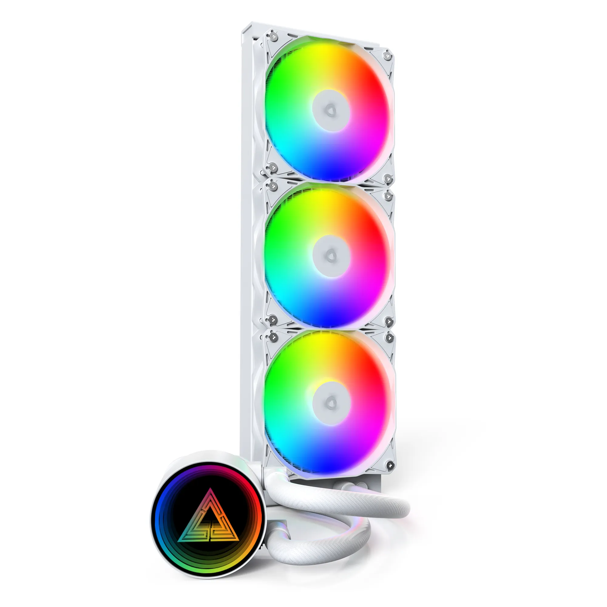 Montech LightFlow 360mm ARGB -nestejäähdytin, valkoinen