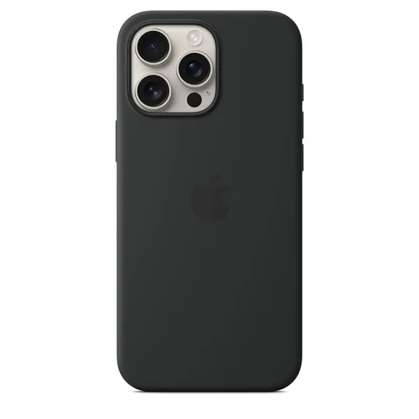 Apple iPhone 16 Pro Max, MagSafe -silikonikuori, Musta -49%