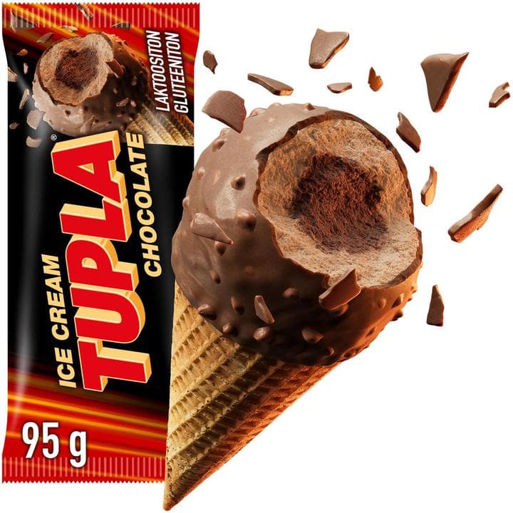 Tupla Chocolate jäätelötuutti 150ml/95g