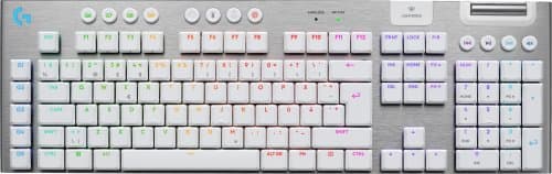 Logitech G915 X LIGHTSPEED -matalaprofiilinen pelinäppäimistö, Tactile-kytkimet, valkoinen