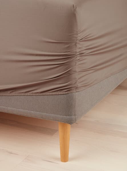 Muotoonommeltu lakana VIVIAN 180x200x35 tumma hiekka -60%