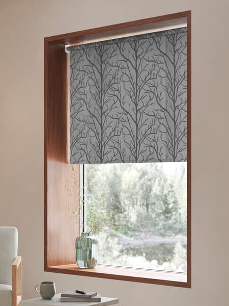 Rullaverho BARKEN 140x170cm harmaa/musta -60%
