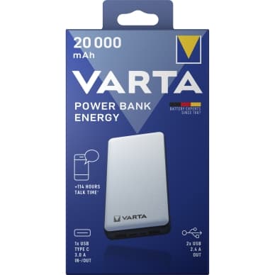 Varta Power Bank Energy 20000mAh 57978101111 Vastaa: N/A