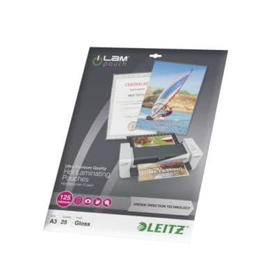 Leitz Laminointitasku A3 UDT 125 mic. 25/ltk 74890000 Vastaa: N/A