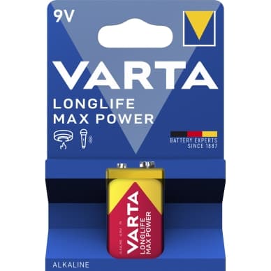 Varta Longlife Max Power 9V akku - 1 kpl 4722614401 Vastaa: N/A