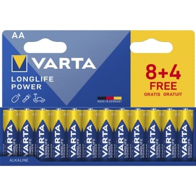 Varta Pitkäikäinen AA-paristo - 12 kpl 4906121772 Vastaa: N/A