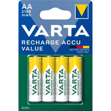 Varta Ladattava akkuarvo AA 2100mAh 4 kpl 56616101404 Vastaa: N/A