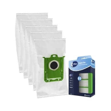 Premium Pölypussit,5kpl., + HEPA-suodatin, moottorisuodattimen DU12190-FIL Vastaa: N/A -20%