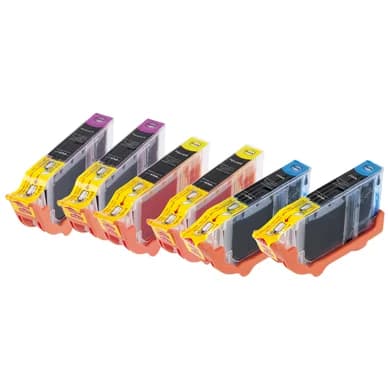 inkClub Multipakkaus, 6 mustepatruunaa, 2xC/M/Y KCB10-6 Vastaa: N/A -15%