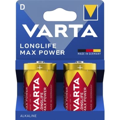 Varta Pitkäikäinen Max Power D -akku - 2 kpl 4720614422 Vastaa: N/A
