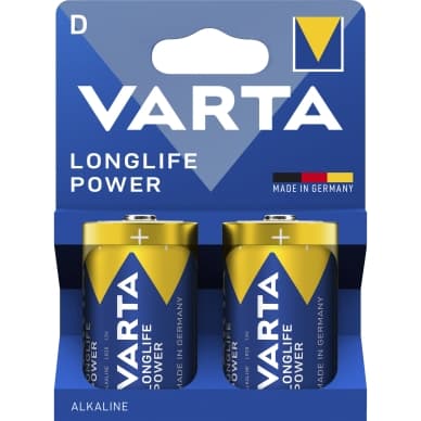 Varta Pitkäikäinen Power D -akku - 2 kpl 4920614422 Vastaa: N/A