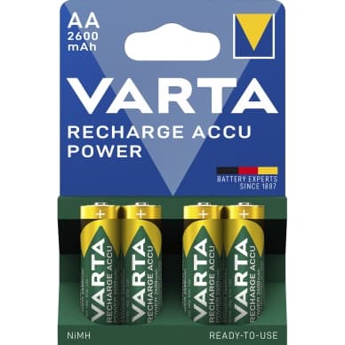 Varta Ladattava Accu Power AA 2600mAh 4 kpl 5716101404 Vastaa: N/A