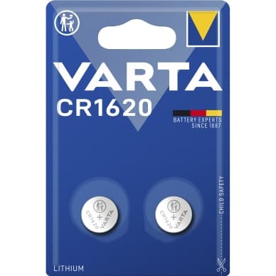 Varta CR1620 litiumnappiparisto - 2 kpl 6620101402 Vastaa: N/A