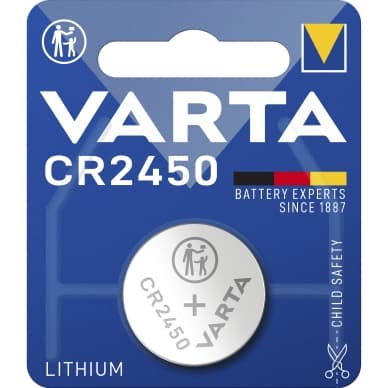 Varta CR2450 litiumnappiparisto - 1 kpl 6450101401 Vastaa: N/A