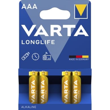 Varta Pitkäikäinen paristo - AAA, 4 kpl 4103101414 Vastaa: N/A