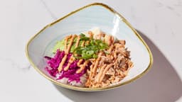 le Sálmon Bowl (G, L, sis. Chili, pähkinä, soija)