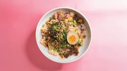 Teriyaki riisikulho naudanlihalla - Ilmainen mochi