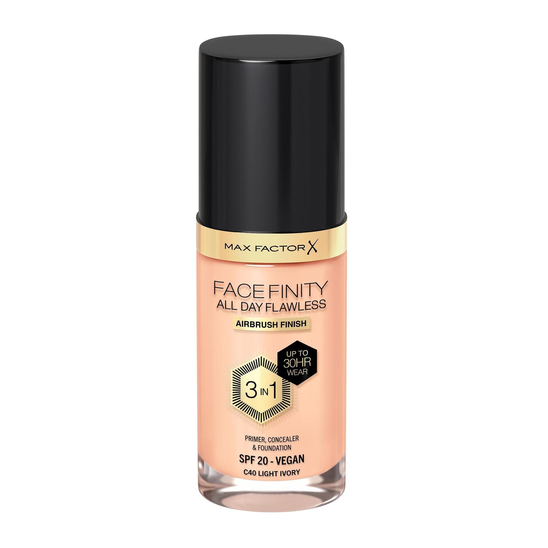 Max Factor Facefinity All Day Flawless 3-In-1 Foundation 40 Light Ivory