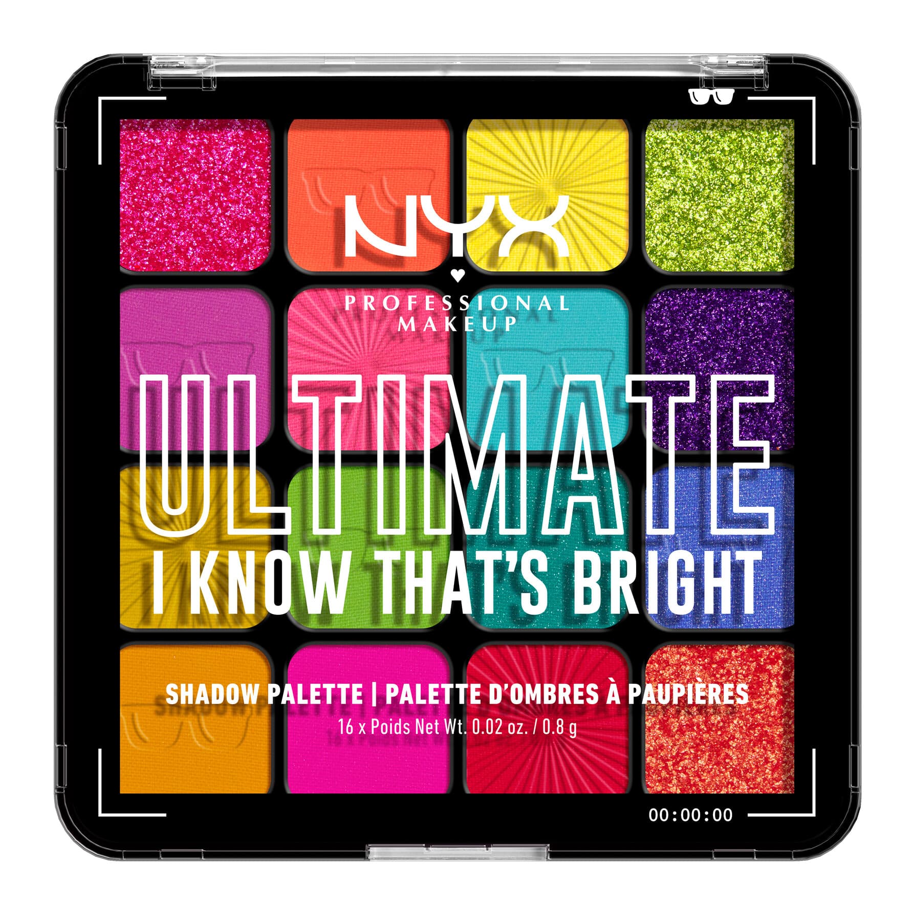 NYX PROFESSIONAL MAKEUP Ultimate Shadow Palette 16 Pan 04W I Know That's Bright