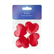 KICKS Beauty Powder Puff Hearts 4 pcs -70%