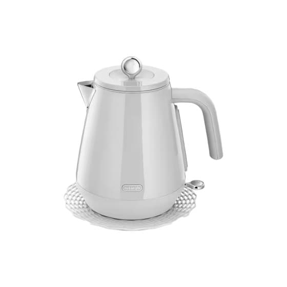 DeLonghi Eclettica Whimsical White KBY2001.W vedenkeitin – valkoinen, käytetty -54%