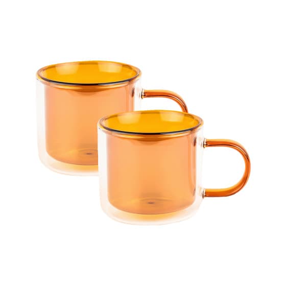 Kaksiseinäinen cappuccinolasi kahvalla CHiATO, 2 x 250 ml -50%