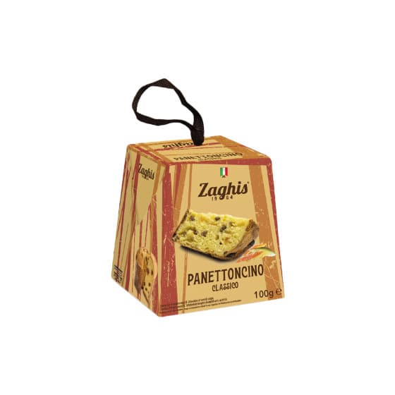 Perinteinen panettone Zaghis Panettoncino Classico, 100 g