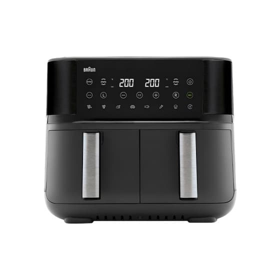 Braun TwinCook 3 TD 3030 0X12500010 tupla airfryer – 2850 W, 8 L, musta