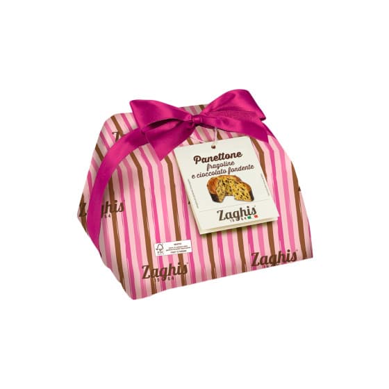 Panettone mansikoilla ja tummalla suklaalla Zaghis Fragoline e Cioccolato Fondente, 750 g