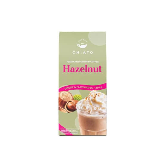 Hasselpähkinän makuinen jauhettu kahvi CHiATO Hazelnut, 250 g -40%