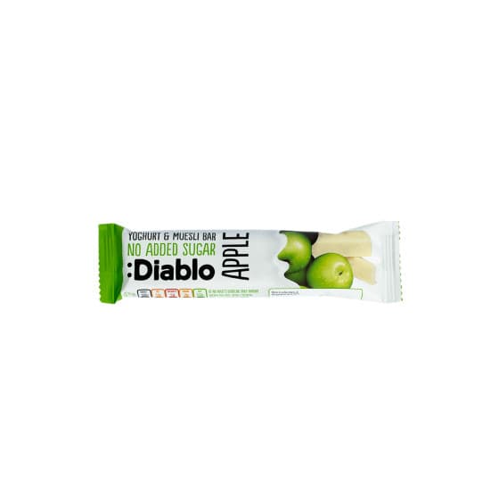 Jogurttikuorrutteinen myslipatukka ilman lisättyä sokeria Diablo Sugar Free Apple, 30 g -53%