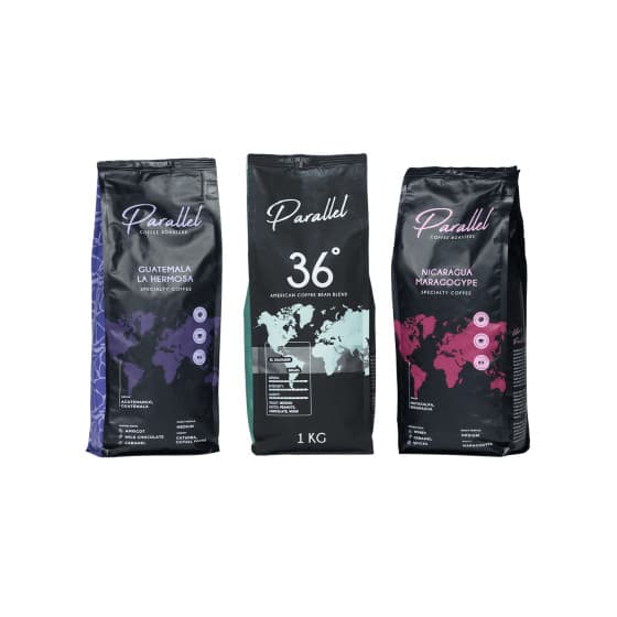 Kahvipapusetti Parallel America, 3 x 1 kg -50%