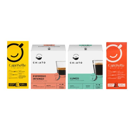 Kahvikapselisetti CHiATO switchPLAY -laitteelle – Fragrante & Belgique
